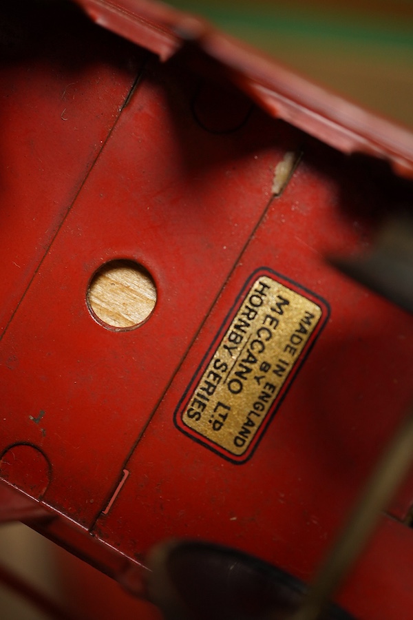A collection of Hornby 0 gauge tinplate clockwork railway, including; a boxed No.1 Special GWR 0-4-0T locomotive, 5500, complete with original inner card packing pieces, etc., together with a boxed Dinky Toys No.1 Statio